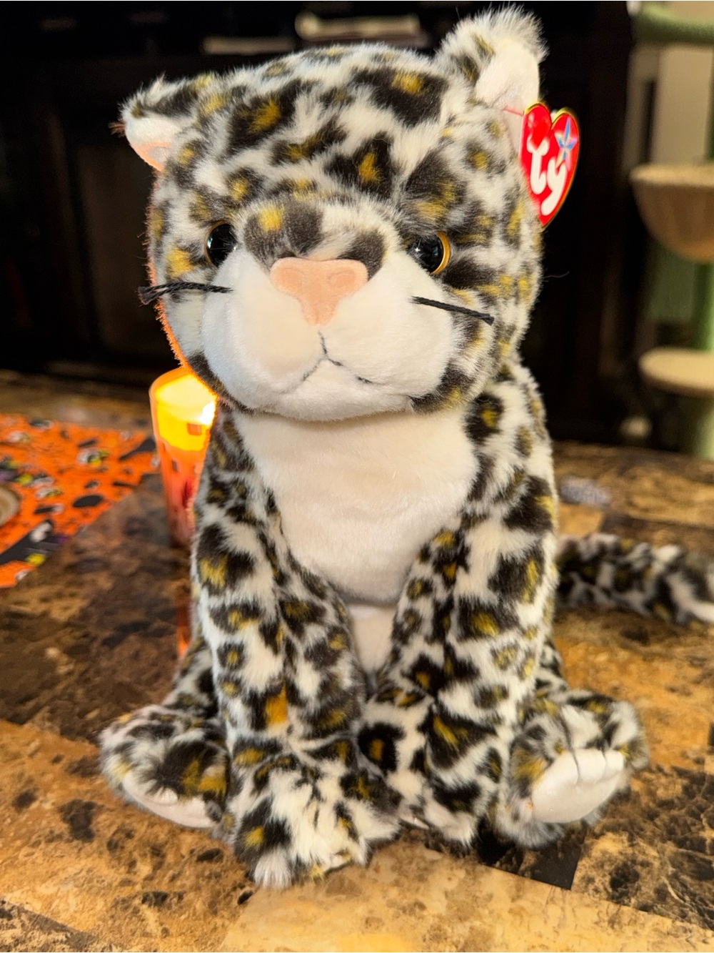 TY BEANIE BUDDY SNEAKY THE LEOPARD LARGER STYLE